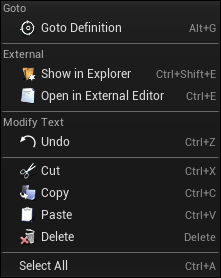 Editor widget