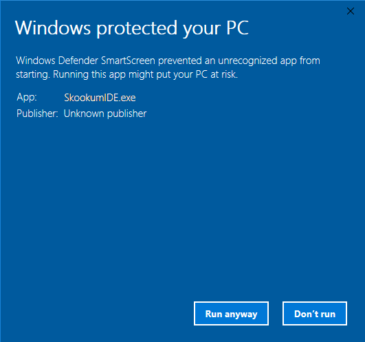 microsoft defender smartscreen prevented an unrecognized app from starting